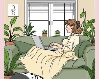 Cozy Girl Moments Coloring Book | Bold & Easy Printable PDF PNG | Hand-Drawn Pages for iPad, Procreate, Digital Coloring Pages, Coco wyo
