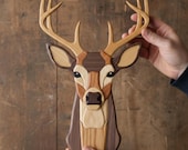 Scroll Saw Woodworking Template | Deer Intarsia Pattern | DIY Wildlife Wall Art | Digital PDF Download