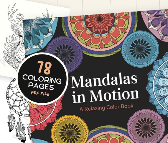 MANDALA COLORING PAGES Mandala Coloring Book 78 Printable Mandala Coloring Pages Printable Coloring Sheets instant Download Pdf