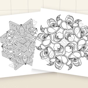 Hand Drawn Mandala Coloring Pages