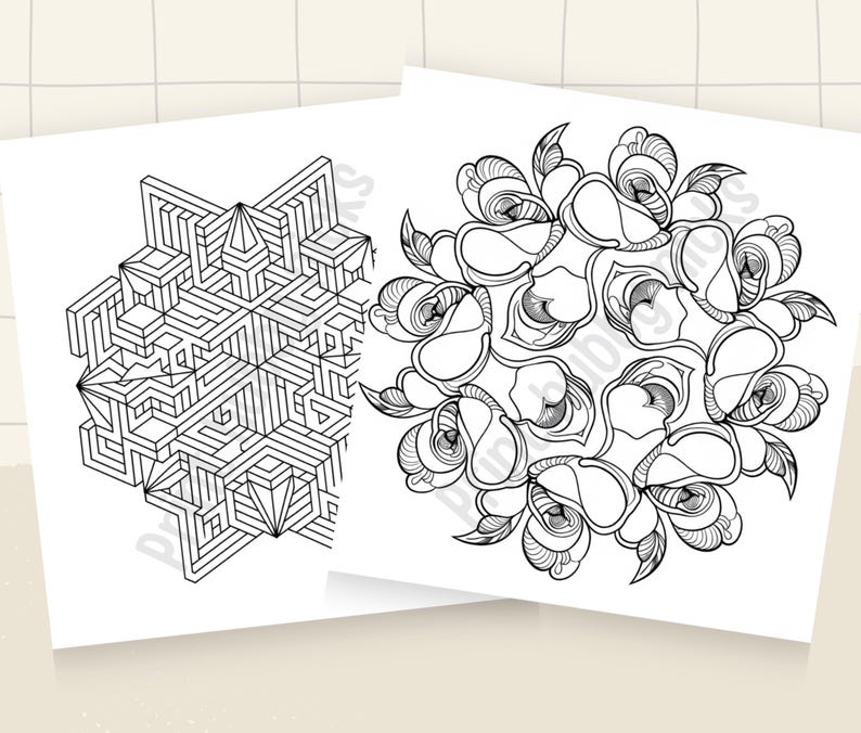 Hand Drawn Mandala Coloring Pages