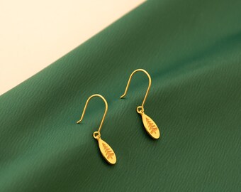 Gold Kiefer Baum Ohrringe, Sterling Silber Handgemachte Baum Ohrringe, Kiefer Baum Schmuck, Alltag Natur Ohrringe für Frauen, Geschenk für Mutter