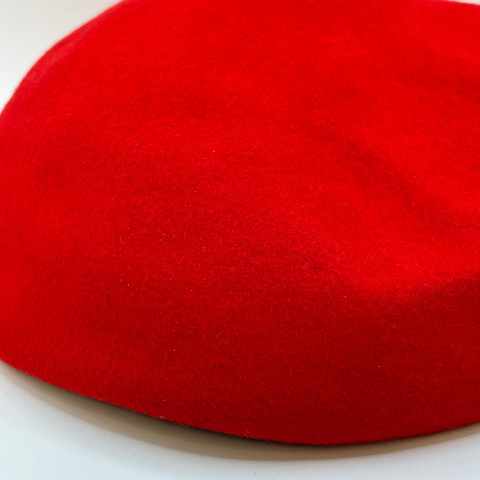 Vintage Red Wool Beret Glenover Fauntra Felt Henry Pollak Womens Sz 23 Glenover Wool Hat - Etsy main image 3