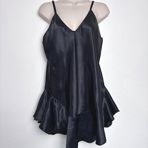 black silk teddy dress Black Satin Teddy