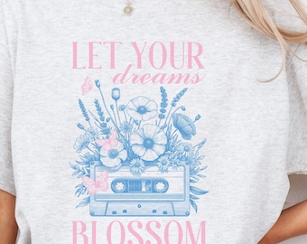 Floral Dreams T-shirt, Vintage Blossom Graphic Tee