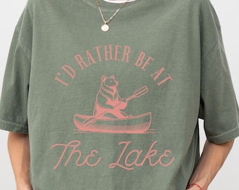 Bear Lake T-Shirt: Cute Summer Tee, Garment-Dyed Cotton