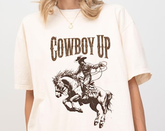 Cowboy Up Unisex T-shirt, Western Rodeo Horse Tee