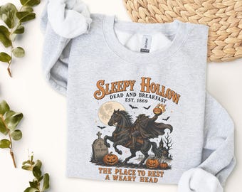 Headless Horseman Sweatshirt | Halloween Pumpkin Graveyard