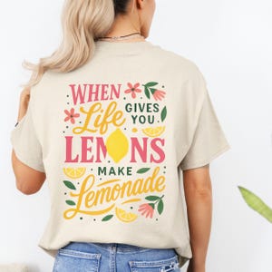 Lemonade Tee Lemon Print Shirt Unisex Cotton T-Shirt Citrus Fruit Graphic Tee Gift for Her Cute Lemon Tshirt Trendy Lemonade Tshirt