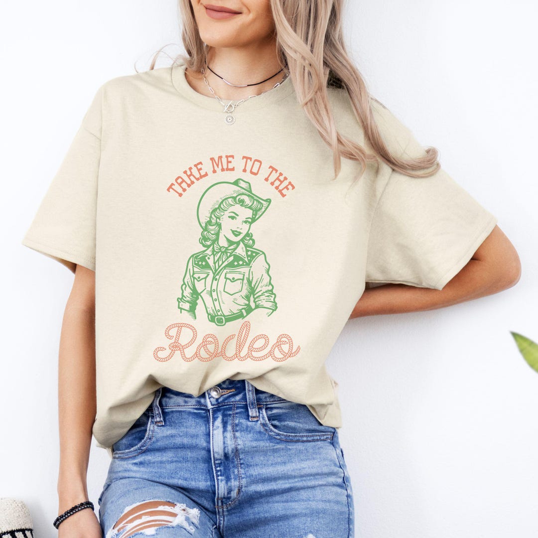 Rodeo Tshirt Cute Vintage Cowgirl Tee Gift for Her Unisex Shirt Western ...