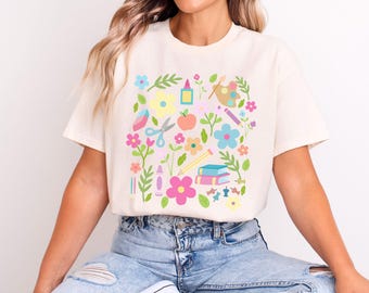School Collage T-Shirt: Teacher, Teacher's Aide, Back to School Apparel