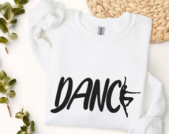Dance Script with Ballerina Sweatshirt | Dance Crewneck