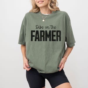 Farmer&#39;s Wife Dibs Unisex T-shirt Homesteading Harvest Gift for Her Funny Farming Humor Tee Strong Farmer Shirt Dibs on the Farmer Tshirt