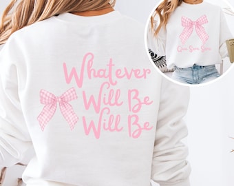 Que Sera Sera Sweatshirt: Doris Day Fan Top, Old Hollywood Style