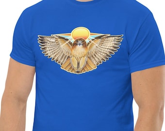 Sun Red Tail Hawk Bird unisex classic tee