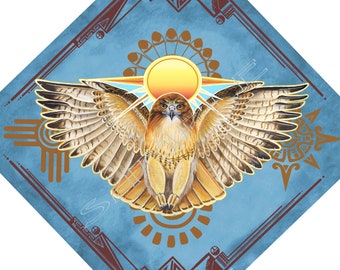 Sun Red tailed Hawk Southwest Bandanas