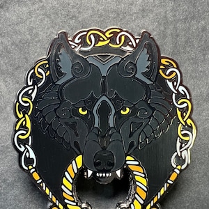 Norse Viking Fenrir Wolf Hard Enamel Collectable Quality Pin