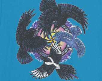 Crow Raven Magpie Jay Totem T-Shirt