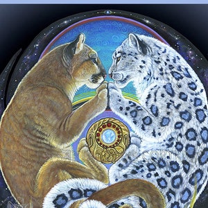 Snow Leopard Mountain Lion Cougar Lovers Spirit Animal Print