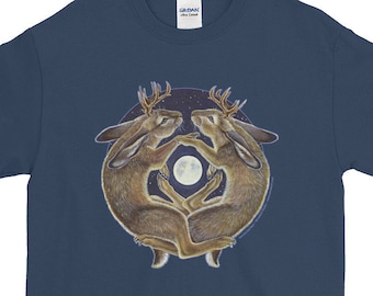 Jackalope Moon Hares Unisex T-Shirt