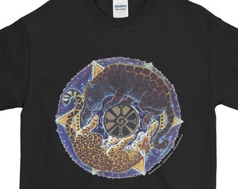 Black Gold Jaguar Mandala T-Shirt