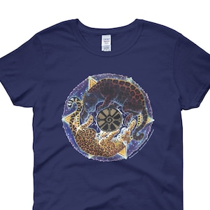 Black Gold Jaguar Women&#39;s cut t-shirt