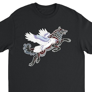 Norse Viking Raven Wolf Geri Huginn Unisex T-Shirts