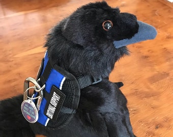 ESSA Raven Crow Emotional Support Stuffed Animal Plush Personalized Gift Toy
