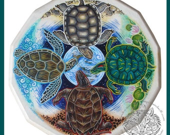 Turtle Island Spirit Animal Totem Print