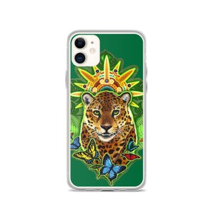 Jaguar Sun Rainforest Butterflies iPhone Case
