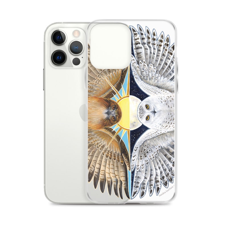 Snowy Owl Red Tail Hawk Sun Moon Iphone Case - Etsy