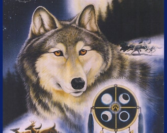 Wolf Raben Deer Totem Print