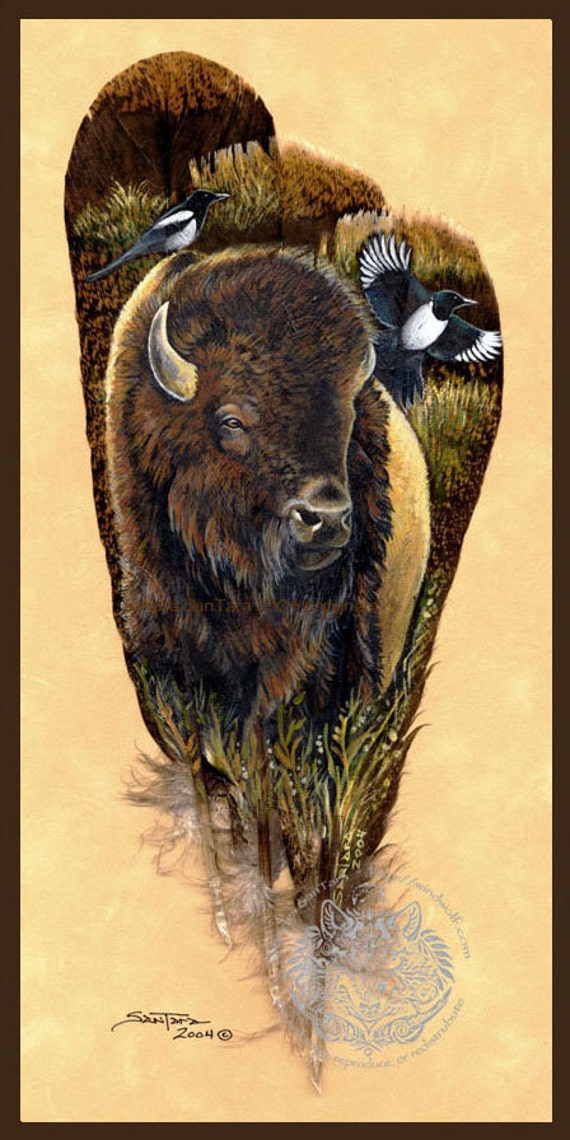 Western Buffalo Brown Animal Wall Art - 16"x20" Framed Giclee Textured Canvas By Stupell Industries - View #6