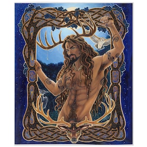 Cernunnos Herne Horned God Minky Blanket