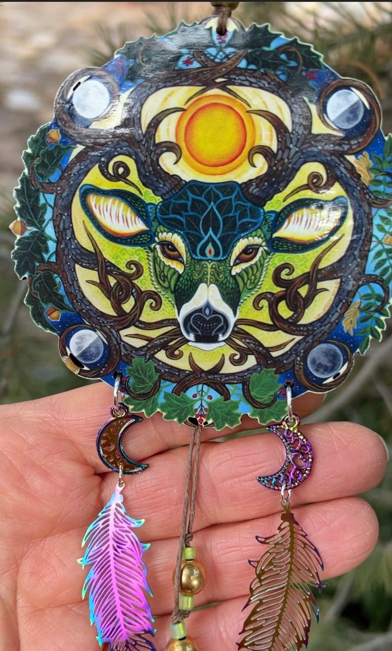 Cernunnos Talisman 925 Silber 2,8cm Kettenanhänger
