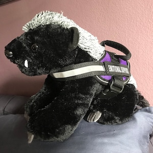 Emotional Support Honey Badger ESSA Plush Stuffed Animal Personalized gift