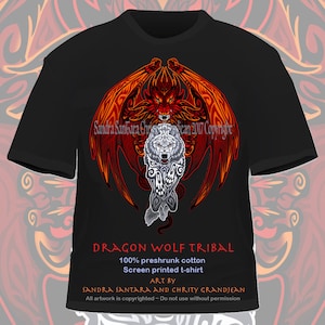 Red Dragon White Wolf Tee