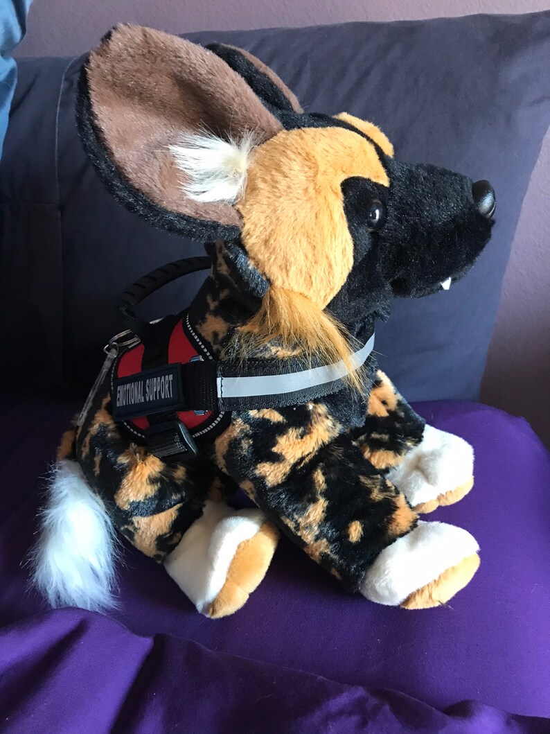 Emotional Support African Wild Dog Stuffed Animal Toy Etsy