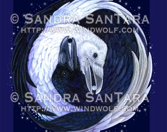 Raven Yin Yang Banner