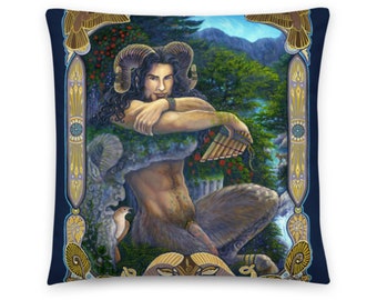 Pan Pagan Goat Nature God Basic Pillow