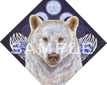 White Spirit Bear Bandana