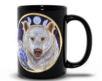 Spirit Bear Medicine Bear Totem Black Mug