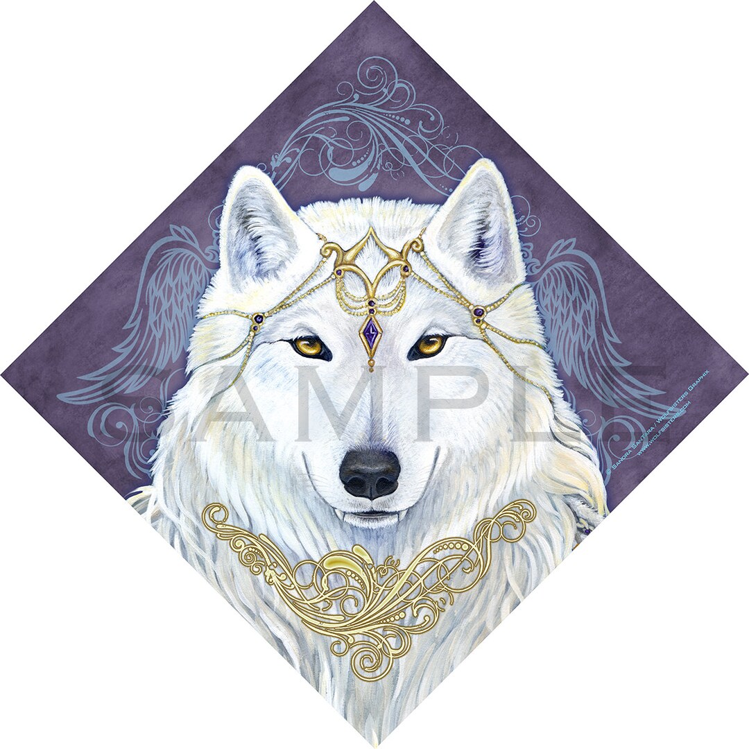 White Angel Wolf Bandanas - Etsy
