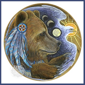 Medicine Bear White Eagle Spirit Animal Print