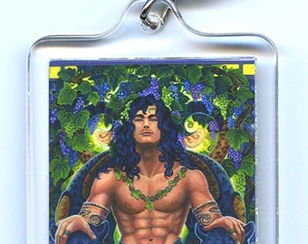Dionysus Bacchus Wine Pagan God Key Chain
