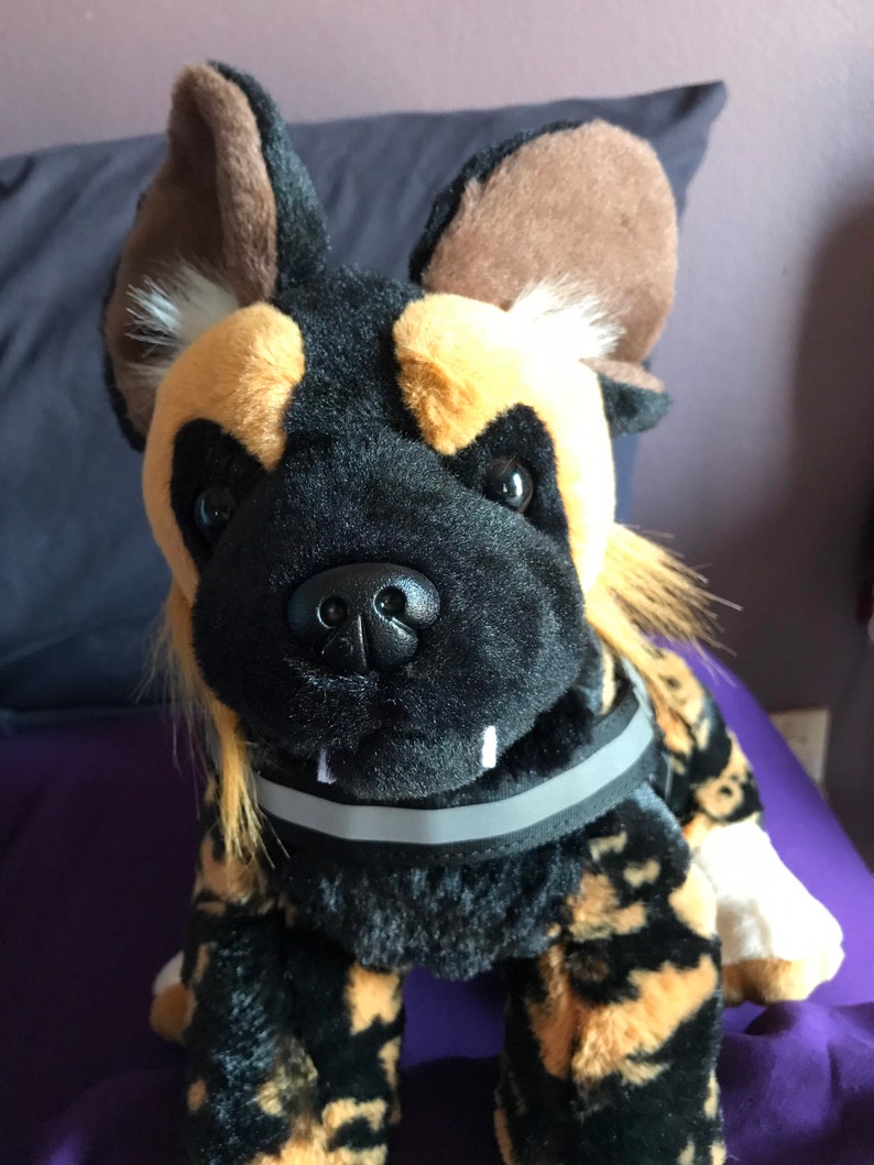 Emotional Support African Wild Dog Stuffed Animal Toy Etsy