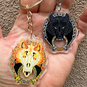 Fenrir Garmr Wolf Norse Viking Key Chains