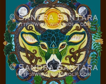 Green Forest Stag Banner