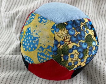 Baby toy rattle ball quilted softie