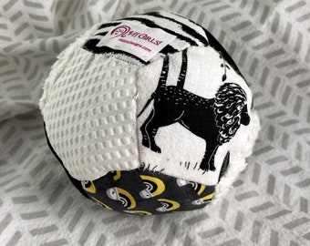Rattle ball for baby cute black and white prints
